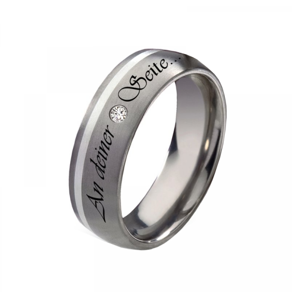 Preview: Damenring Titan PT064 mit Stein